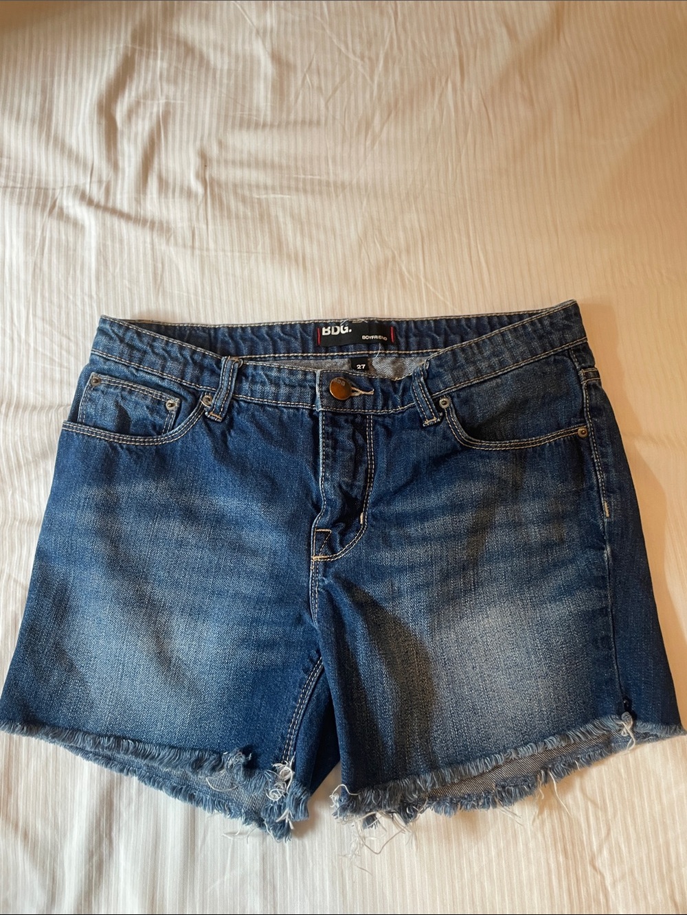 BDG Women's Blue Denim Boyfriend Shorts